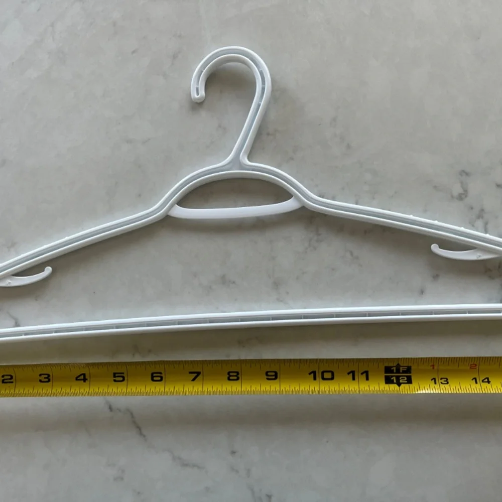 18 White Clothes hangers